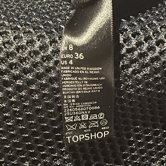 TOPSHOP Unique black mesh dress - Picture 3 of 5